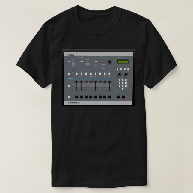 Retro Production Equipment Emu SP1200  T Shirt (Design framsida)