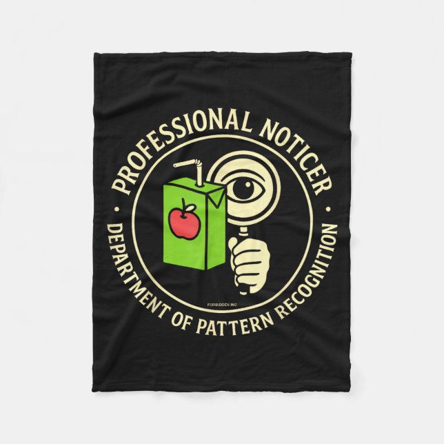 Retro Professional Noticer Department Of Pattern R Fleecefilt (Framsidan)