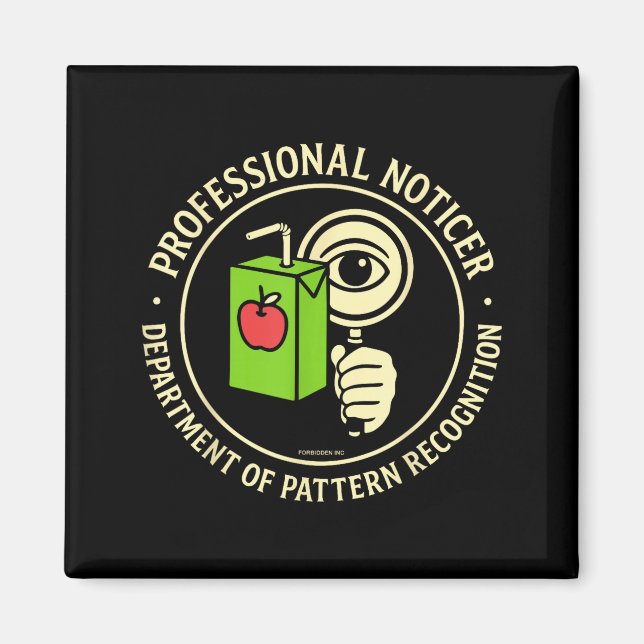 Retro Professional Noticer Department Of Pattern R Magnet (Framsidan)