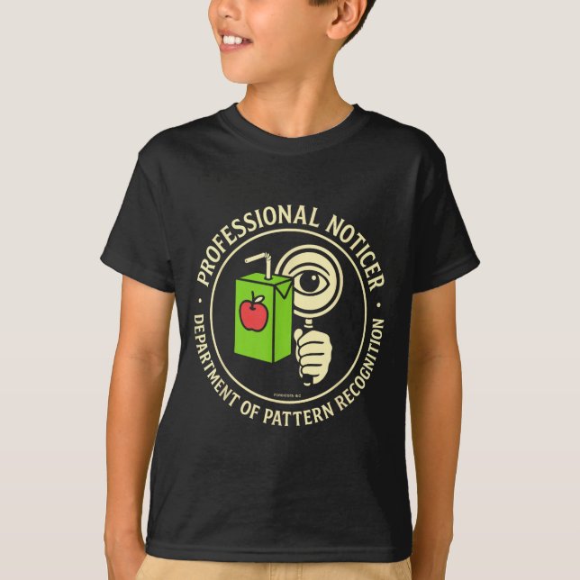 Retro Professional Noticer Department Of Pattern R T Shirt (Framsida)