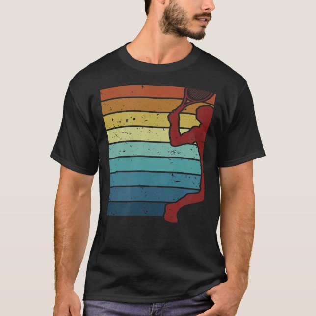 Retro Professionell Player Trainer Tennis 2 T Shirt (Framsida)