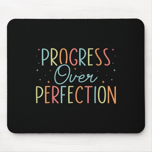 Retro Progress Over Perfection Motivational Quote  Musmatta (Framsidan)