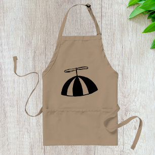Retro Propeller Beanie Whimsical Black and White Förkläde