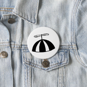 Retro Propeller Beanie Whimsical Black and White Knapp