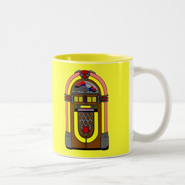 Retro Proper-nolla Jukeboxkaffemugg Två-Tonad Mugg (Höger)