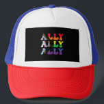 Retro Proud Ally Lesbisk Gay Bisexual Trans Keps<br><div class="desc">Retro Proud Ally Lesbisk Gay Bisexual Trans</div>