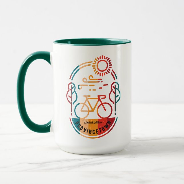 Retro Provincetown Bike Trail Mugg (Vänster)