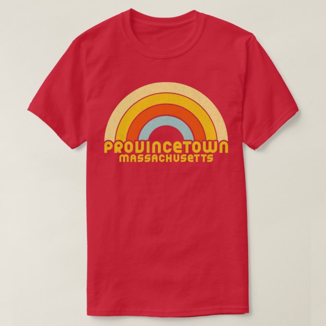 Retro Provincetown Massachusetts T Shirt (Design framsida)