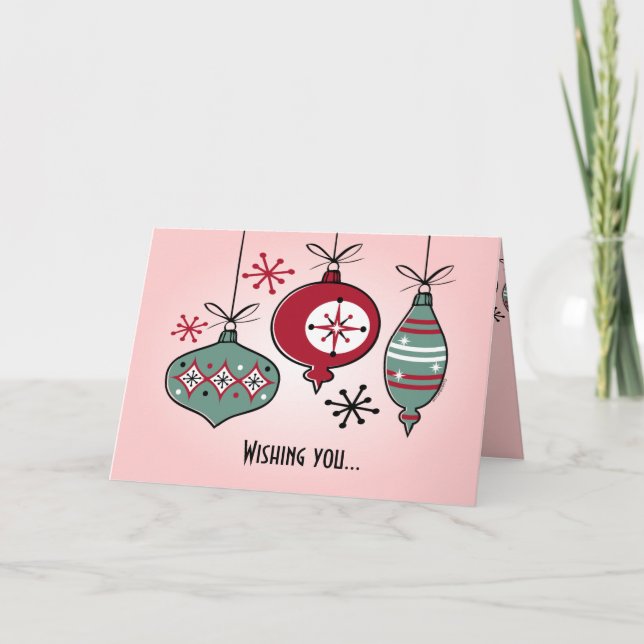 Retro prydnadar helgkort (Framsida)