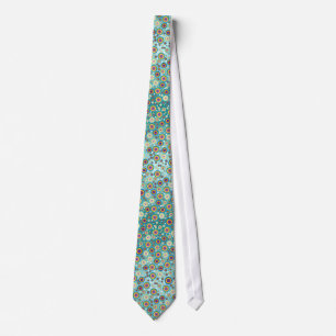 Retro Psychedelic cirklar tien Slips