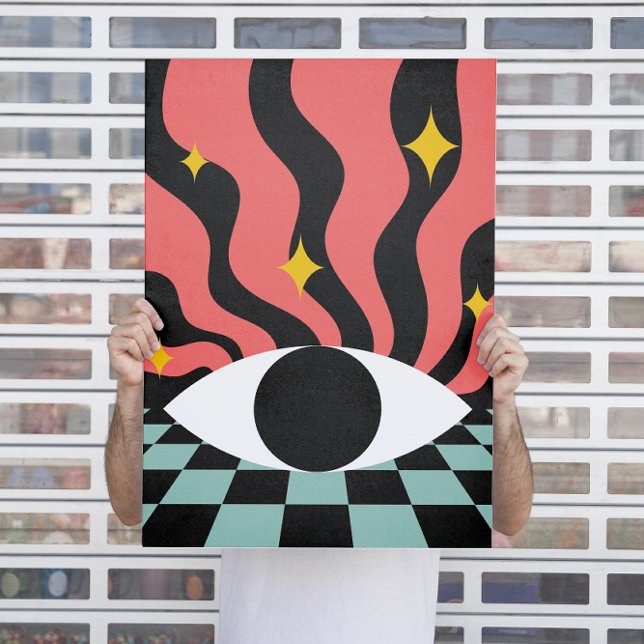 Retro Psychedelic Gaze Poster (Skapare uppladdad)