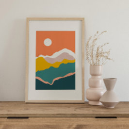 Retro psychedelic Groovy Colorful poster