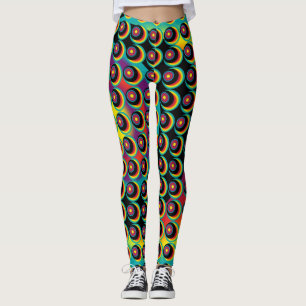 Retro psychedelic Mönster Leggings
