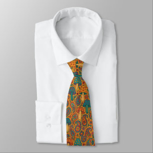 Retro Psychedelic Mushroom & Paisley Mönster Slips