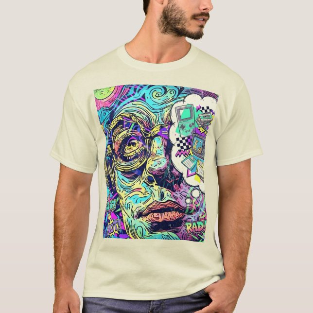Retro Psychedelic T Shirt (Framsida)