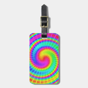 Retro Psychedelic TiefärgHippie Bagagebricka