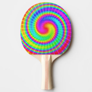 Retro Psychedelic TiefärgHippie Pingisracket