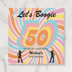 Retro Psycho Boogie Färgglatt Herr 50-årsdag Gåvor Etiketter