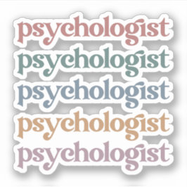Retro Psycholog Psychology Student Studenten Klistermärken
