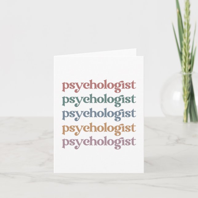 Retro Psycholog Psychology Student Studenten Kort (Framsida)