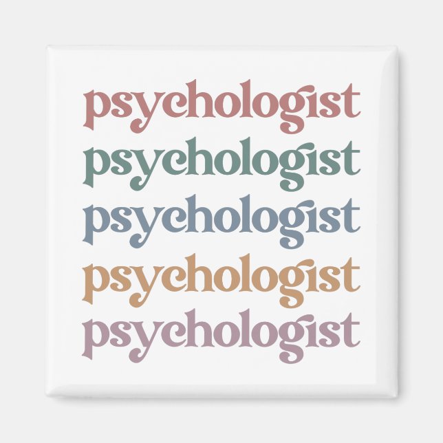 Retro Psycholog Psychology Student Studenten Magnet (Framsidan)