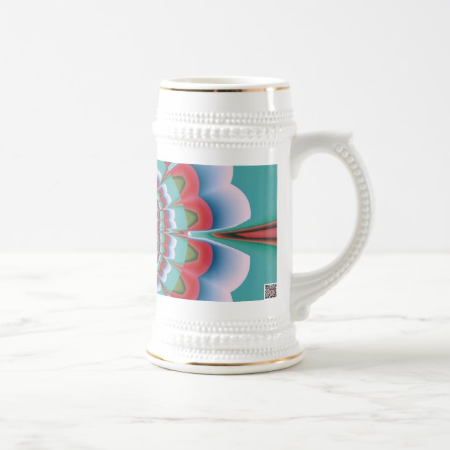 Retro Psykedelisk Mandala Blomma Abstrakt Konst Sejdel (Höger)