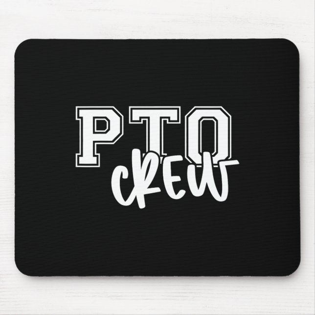 Retro Pto Crew Föräldralärarorganisation Tillbaka  Musmatta (Framsidan)