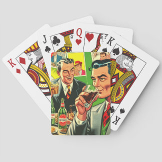 Retro Pub Drinks Tecknads Illustration Casinokort