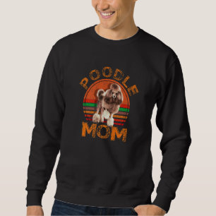Retro Pudel Mamma Hund Mamma Husdjur Pudel Mamma Lång Ärmad Tröja