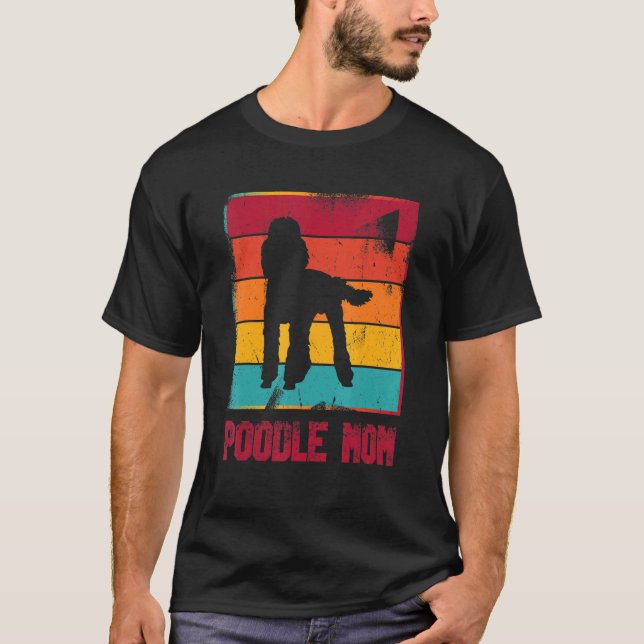 Retro Pudel Mamma Owner Mor Pet Mamma T Shirt (Framsida)