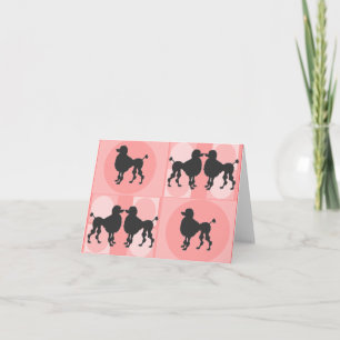 Retro Pudel Notecards Kort