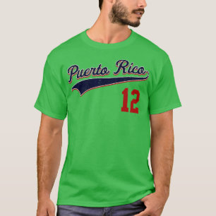 Retro Puerto Rico Beisbol Jersey Boricua Baseball T Shirt