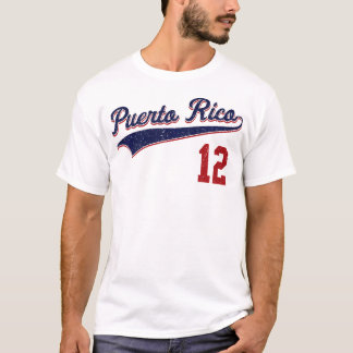 Retro Puerto Rico Beisbol Jersey Boricua Baseball T Shirt