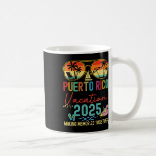 Retro Puerto Rico Vacation 2025-minnesmatchning Kaffemugg