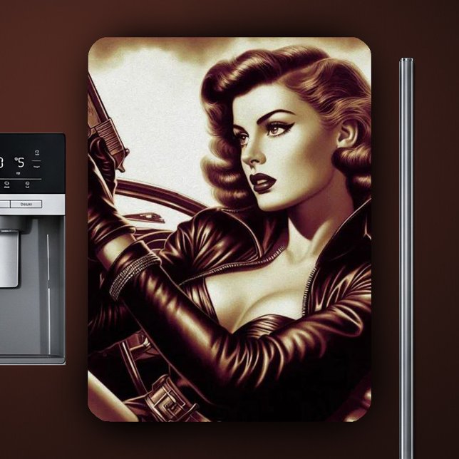 Retro Pulp Kvinna Magnet (Skapare uppladdad)