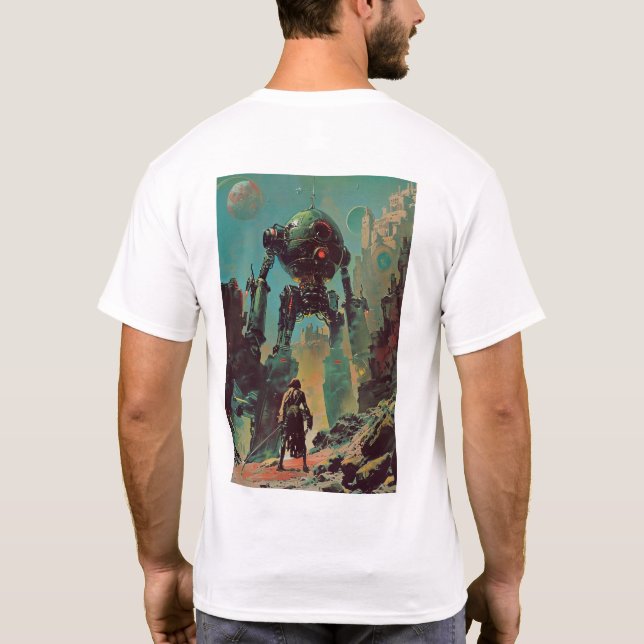 Retro Pulp Sci-Fi Ilya Repin Art T-Shirt (Baksida)
