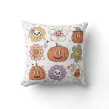 Retro Pumpa Höst Säsong Kudde, Halloween Dekoratio