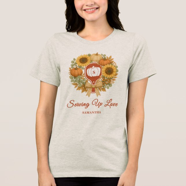Retro Pumpas & Pickleball Bröllopsdusch T Shirt (Framsida)