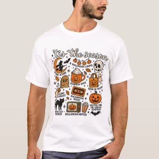 Retro Pumpkin Spice Höst T Shirt