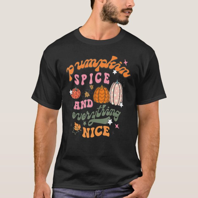 Retro Pumpkin Spice och allt faller automatiskt än T Shirt (Framsida)