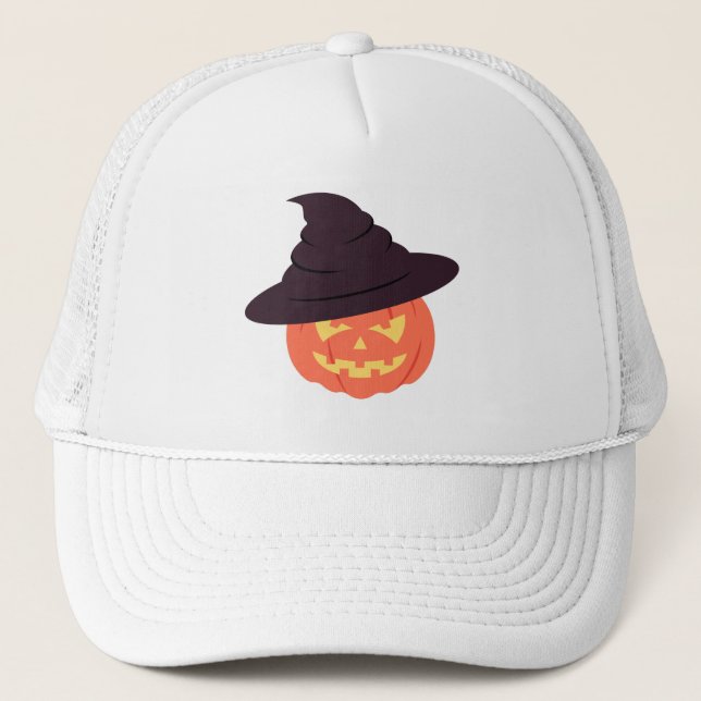 Retro Pumpkin-Truckerkeps - Orange Hallowen Keps (Framsida)