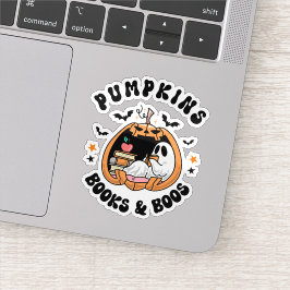 Retro Pumpkins Bokar & Boos Ghost Halloween Klistermärken