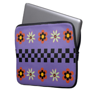 Retro Punk Blommor Laptop Fodral