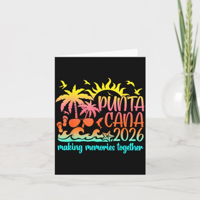 Retro Punta Vacation Cana Making Memories Together Kort (Framsida)