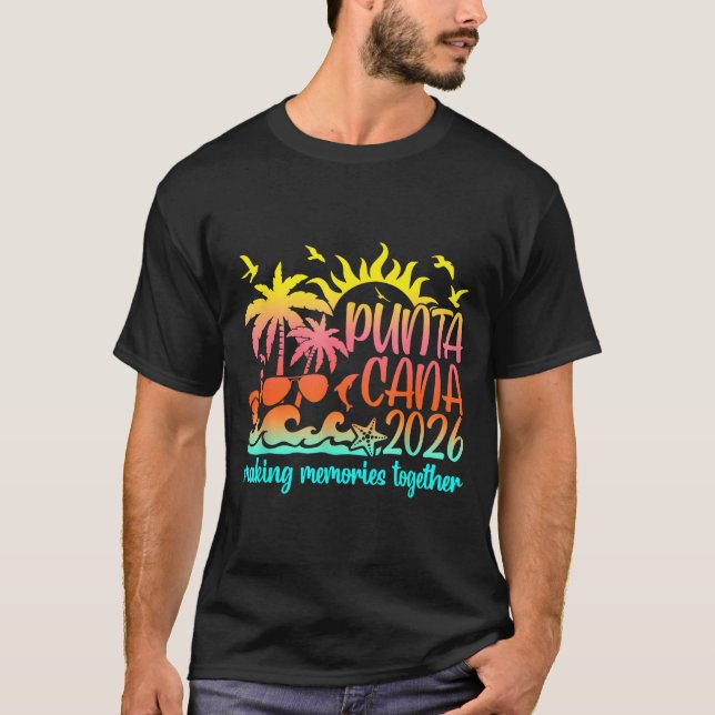 Retro Punta Vacation Cana Making Memories Together T Shirt (Framsida)