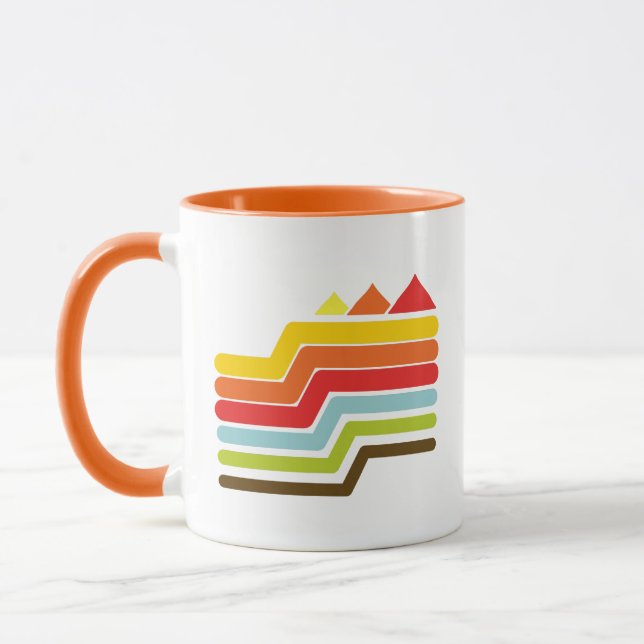 Retro Pyramids Mugg (Vänster)