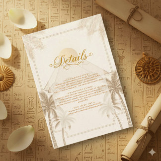 Retro Pyramids Of Giza Egypt Destination Wedding Tilläggskort