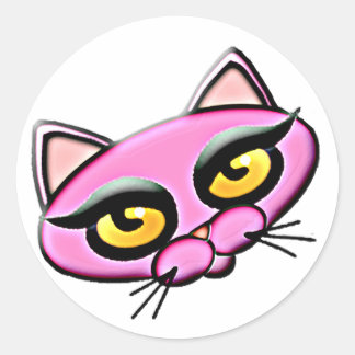 Retro Qat Sticker Runt Klistermärke