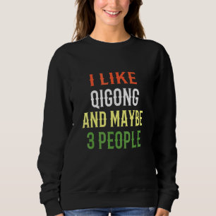 Retro Qigong-design Jag gillar Qigong och kanske 3 T Shirt
