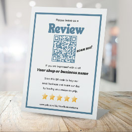 Retro QR-kod "lämna oss en recension" YELP-retrobl
